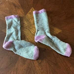 Cozy Purple and Gray Socks